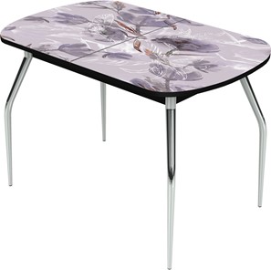 Обеденный раздвижной стол Ривьера исп.1 ноги метал. крашеные №24 Фотопечать (Текстура №31) в Самаре