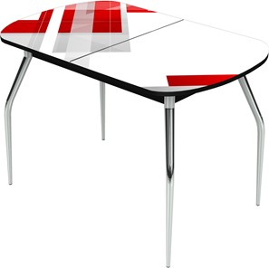Обеденный раздвижной стол Ривьера исп.1 ноги метал. крашеные №24 Фотопечать (Текстура №47) в Самаре