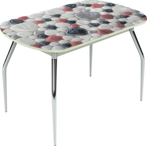 Кухонный раздвижной стол Ривьера исп.2 ноги метал. крашеные №24 Фотопечать (Текстура №62) в Самаре