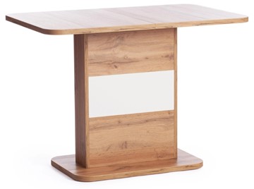 Кухонный стол раскладной SMART ЛДСП, 105-140x68,6x75 Дуб вотан/Белый арт.18991 в Самаре