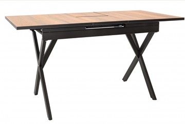 Кухонный стол раскладной Стайл № 11 (1100/1500*700 мм.) столешница Оптивайт , фотопечать, форма Флан, с механизмом бабочка в Сызрани - предосмотр