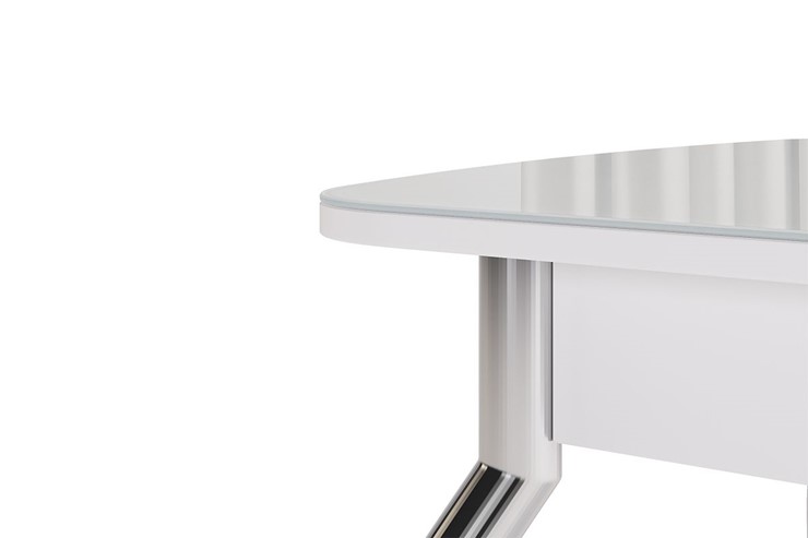 Кухонный стол раскладной Танго, белый/геометрия в Тольятти - изображение 5