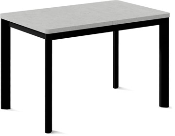 Кухонный стол раскладной Токио-1L (ноги металлические черные, светлый цемент) в Тольятти