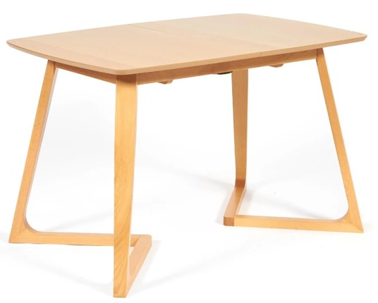 Кухонный стол раскладной VAKU (Ваку) бук/мдф 80x120+40x75, Натуральный бук арт.13987 в Самаре - изображение