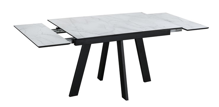 Кухонный стол раскладной Wings, Жемчужный Перито/Черный в Самаре - изображение 1