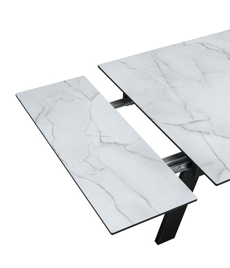 Кухонный стол раскладной Wings, Жемчужный Перито/Черный в Самаре - изображение 3