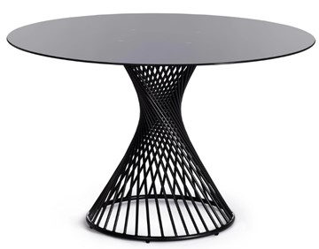 Обеденный стол BERTOIA (mod. GT21) металл/стекло, Black (черный) арт.20595 в Тольятти - предосмотр