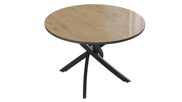 Кухонный обеденный стол Diamond тип 2 (Черный муар/Бунратти глянец) в Самаре - изображение