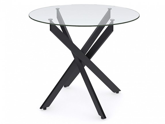 Кухонный стол Dikline R900 стекло/ножки черный металл в Самаре - изображение
