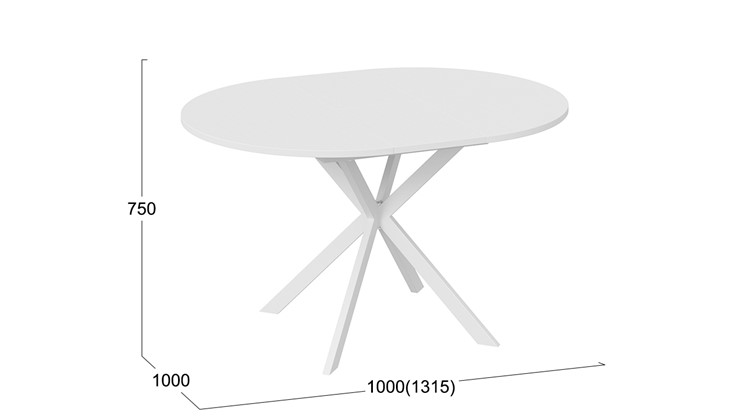 Кухонный обеденный стол Мэдисон Тип 1 (Белый муар, Белый) в Самаре - изображение 4