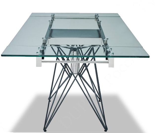 Кухонный раскладной стол T-041 (140) прозрачный в Самаре - изображение 4