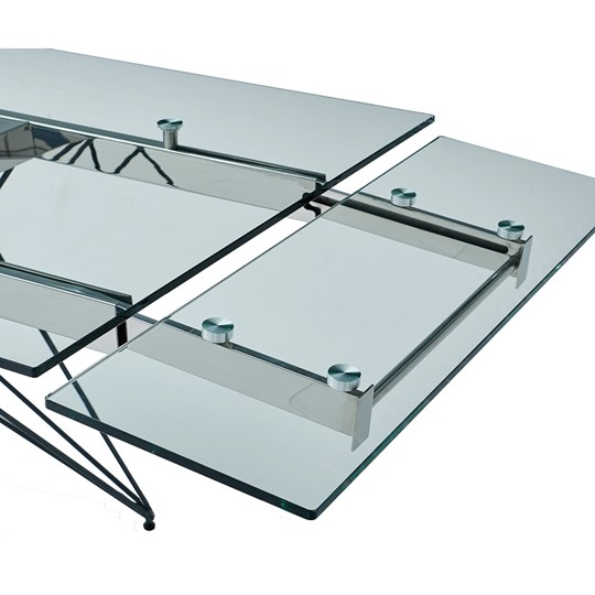 Кухонный раскладной стол T-041 (140) прозрачный в Самаре - изображение 5