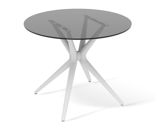 Обеденный стол SHT-ТT26 90 стекло/SHT-TU30 дымчатый/серый в Самаре - изображение