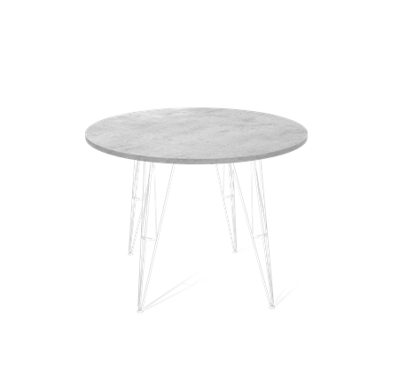 Стол на кухню SHT-TU10 / SHT-TT 90 ЛДСП (бетон чикаго светло-серый/белый) в Самаре - изображение