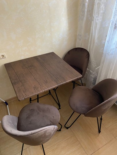 Кухонный обеденный стол SHT-TU23/H71/ТT 80 (темно-серый/палисандр) в Самаре - изображение 6