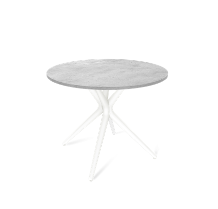Кухонный обеденный стол SHT-TU30 / SHT-TT 90 ЛДСП (бетон чикаго светло-серый/белый) в Самаре - изображение