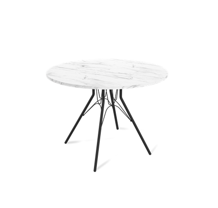 Кухонный обеденный стол SHT-TU34-P / SHT-TT 90 ЛДСП (бетон чикаго светло-серый/мрамор кристалл) в Самаре - изображение