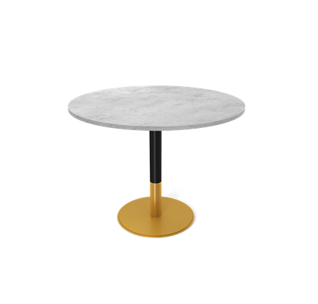 Кухонный обеденный стол SHT-TU43 / SHT-TT 90 ЛДСП (бетон чикаго светло-серый/черный муар/золото) в Самаре - изображение