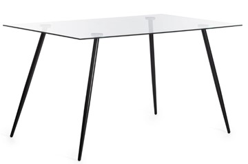 Обеденный стол SOPHIA (mod. 5003) металл/стекло (8мм), 140x80x75, черный/прозрачный арт.19231 в Самаре