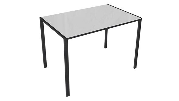 Кухонный обеденный стол Торрес тип 1 (Черный муар/Белый глянец) в Самаре - изображение