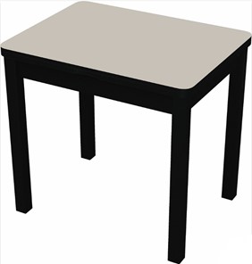 Кухонный раздвижной стол Бари дерево №8 (стекло белое/черный) в Самаре - предосмотр