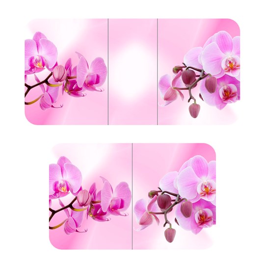 Кухонный раскладной стол ПГ-02СТФ белое/орхидея/хром фигурные в Самаре - изображение 2