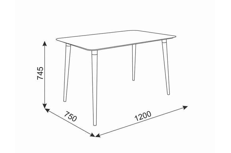 Стол Сканди 1, серый/венге в Самаре - изображение 1