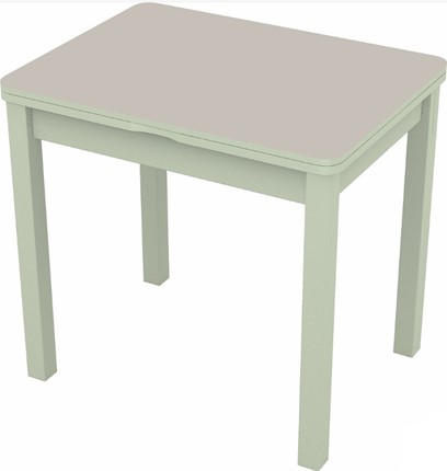 Кухонный стол раскладной Бари дерево №8 (стекло белое/белый) в Самаре - изображение