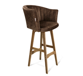 Барный стул SHT-ST42-1 / SHT-S65 (кофейный трюфель/дуб брашированный коричневый) в Тольятти
