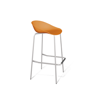 Барный стул SHT-ST19/S29 (оранжевый/хром лак) в Самаре