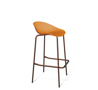 Барный стул SHT-ST19/S29 (оранжевый/медный металлик) в Самаре