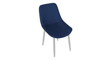 Обеденный стул Oscar (Белый муар/Велюр L005 синий) в Самаре