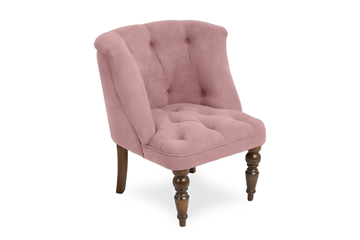 Кресло на ножках Бриджит розовый ножки коричневые в Сызрани