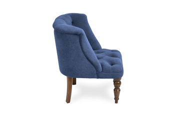 Кресло на ножках Бриджит синий ножки коричневые в Самаре - предосмотр 2