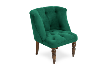 Мягкое кресло Бриджит зеленый ножки коричневые в Тольятти