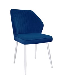 Обеденный стул 222  Z20 синий, ножки белые в Сызрани