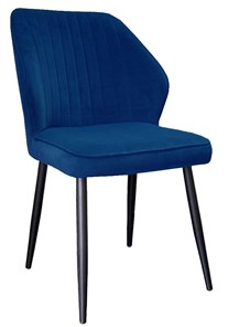 Обеденный стул 222, микровелюр Z20 синий, ножки черные в Сызрани