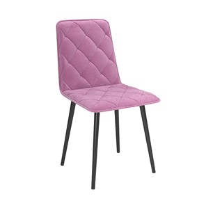 Кухонный стул Антика, велюр тенерифе розовый/Цвет металл черный в Тольятти