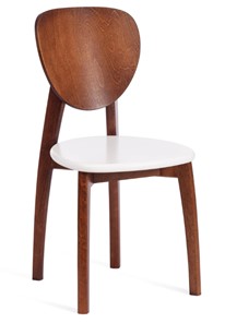 Кухонный стул Diamante, жесткое сидение бук, 42х42х85, коричневый/белый арт.19897 в Самаре