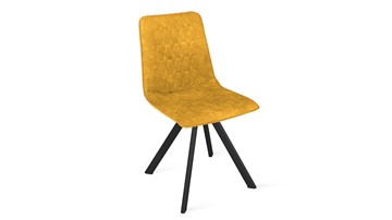 Обеденный стул Хьюго К2 (Черный муар/Микровелюр Wellmart Yellow) в Самаре