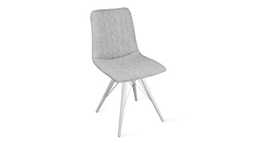 Обеденный стул Хьюго К3 (Белый матовый/Микровелюр Duna Silver) в Самаре