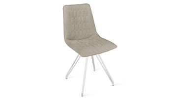 Обеденный стул Хьюго К4 (Белый матовый/Микровелюр Jercy Cream) в Самаре