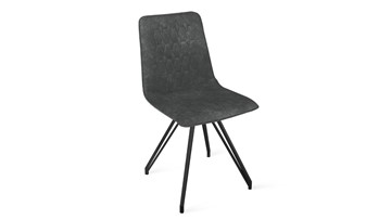 Обеденный стул Хьюго К4 (Черный муар/Микровелюр Wellmart Graphite) в Сызрани