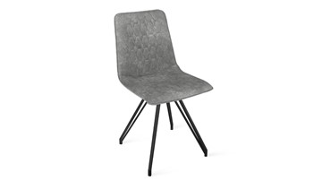 Обеденный стул Хьюго К4 (Черный муар/Микровелюр Wellmart Silver) в Сызрани