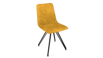 Обеденный стул Хьюго К4 (Черный муар/Микровелюр Wellmart Yellow) в Самаре