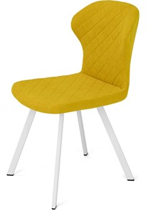 Обеденный стул Марио (Желтый Т182/ноги белые) в Самаре