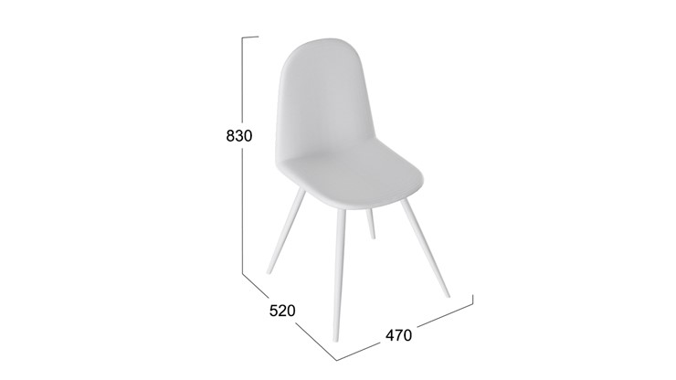 Кухонный стул Марли (конус Т3), Белый муар/Кожзам Белый в Сызрани - изображение 1
