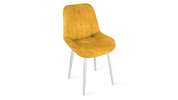 Кухонный стул Марвел Исп. 2 К1С (Белый матовый/Микровелюр Wellmart Yellow) в Самаре