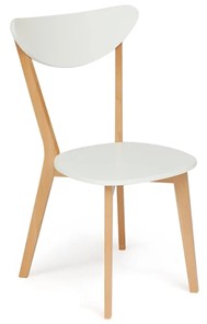 Обеденный стул MAXI (Макси), бук/МДФ 86x48,5x54,5 Белый/Натуральный Бук арт.19584 в Самаре