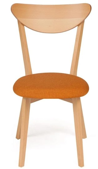Обеденный стул MAXI (Макси), бук/ткань 86x48,5x54,5 Оранжевый/натуральный бук арт.19592 в Самаре - изображение 1